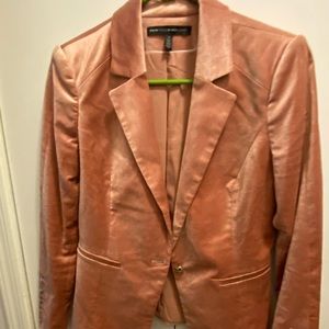 Rose pink velvet blazer